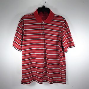 Men’s George Polo (Red with stripes) Large